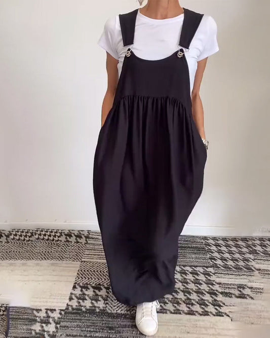 Alice | Casual dress with solid color straps