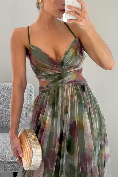 Giselle - Maxi dress with charming floral print