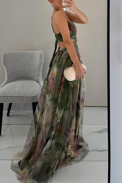 Giselle - Maxi dress with charming floral print