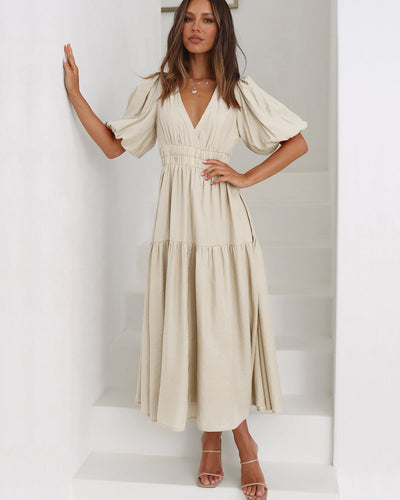 Bethany | Puff Sleeves Dress