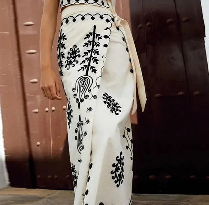 Camilla - Printed Top and Skirt Set