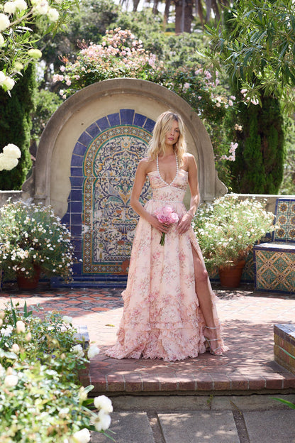 Serena | Peach Rug Dress