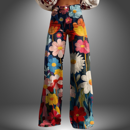 Olivia | Premium Floral Style Pants