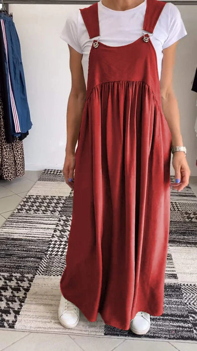 Alice | Casual dress with solid color straps