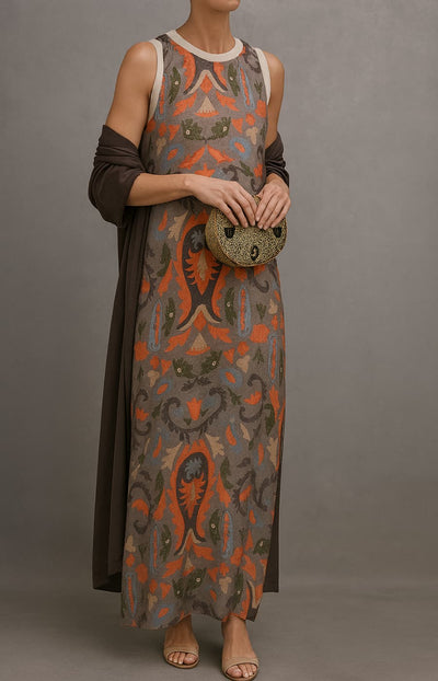 RAFFAELLA | Elegant Long Dress with Matching Stole and Refined Line for Special Events