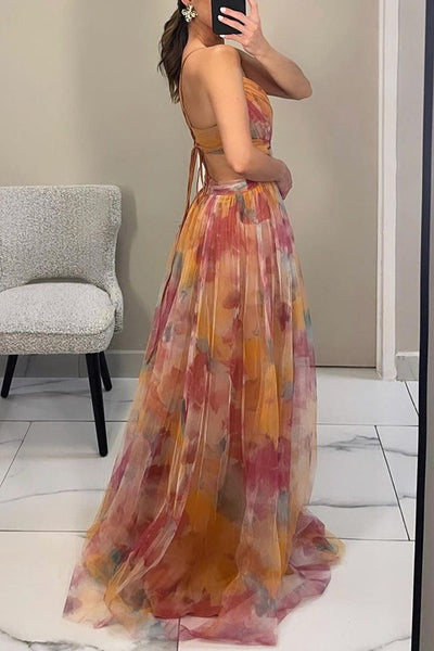 Giselle - Maxi dress with charming floral print