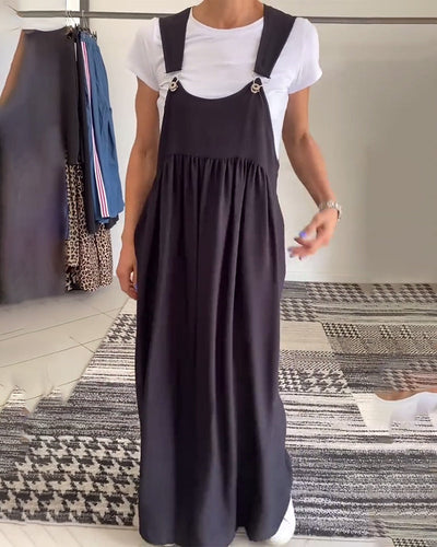 Alice | Casual dress with solid color straps