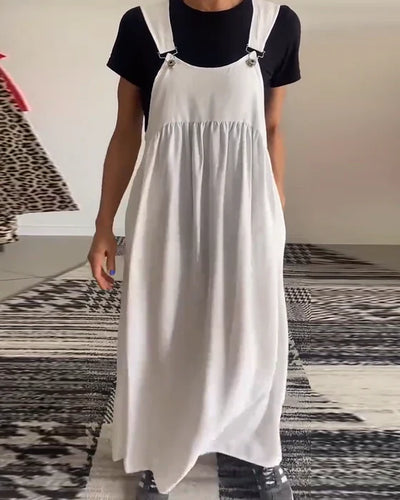 Alice | Casual dress with solid color straps