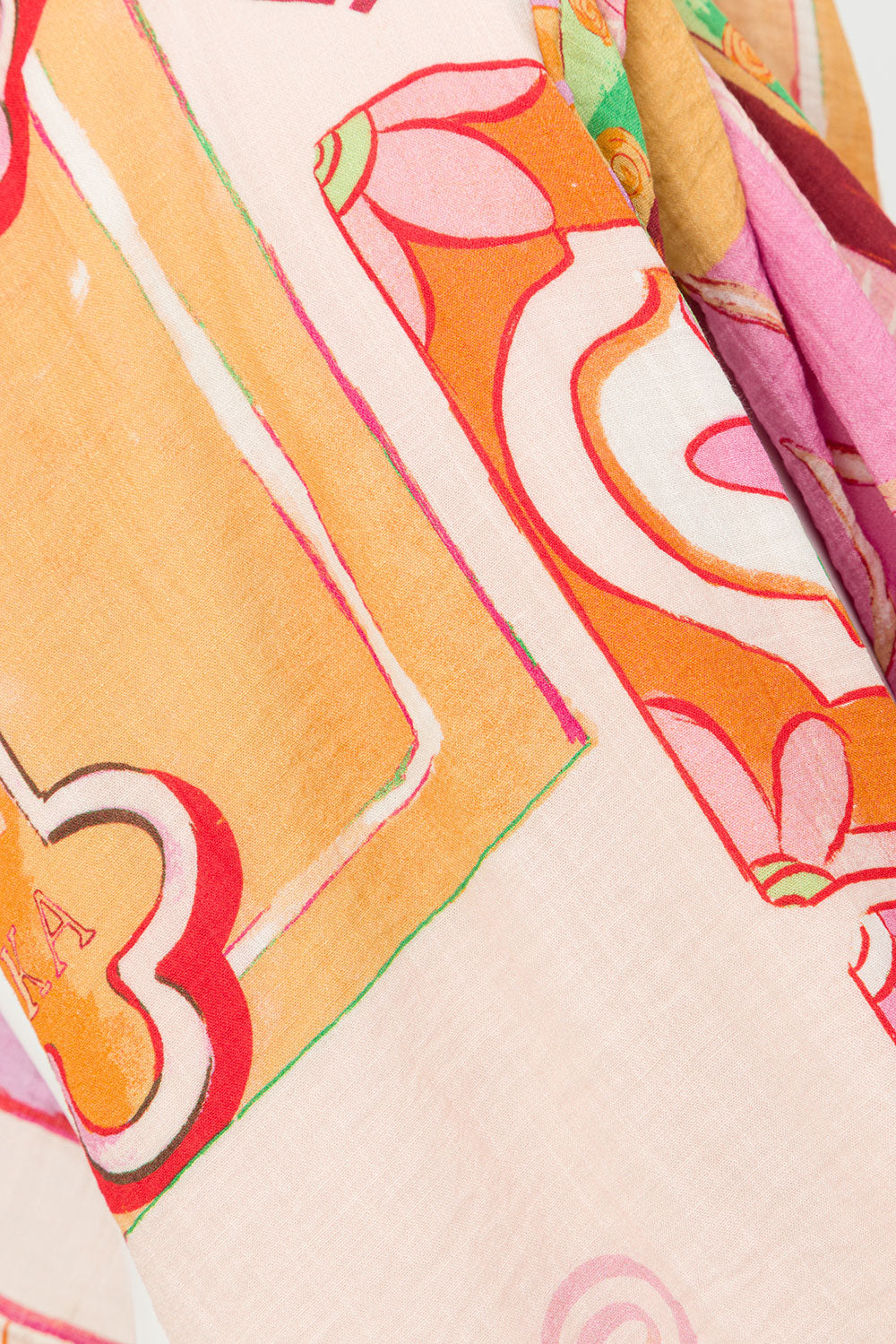 Carina –  Printed Set with Halter Top, Wave Hem and Wide Leg Pants with Elastic Waist