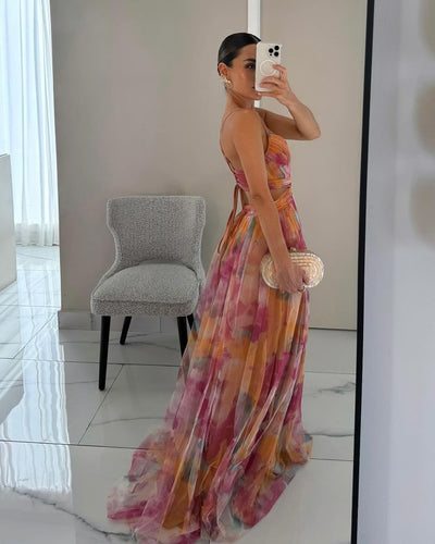 Giselle - Maxi dress with charming floral print