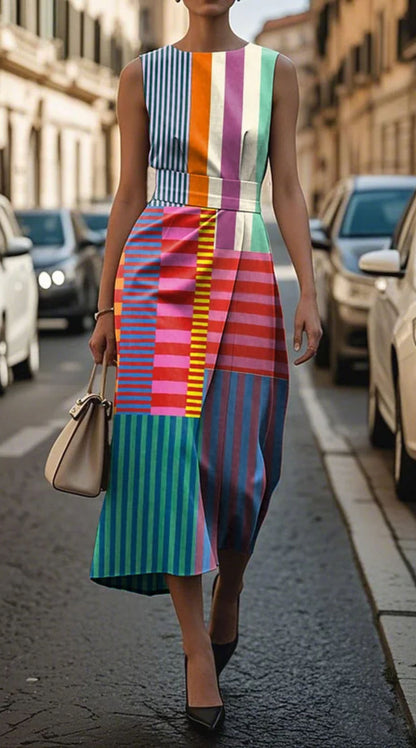 Tiffany - Printed Sleeveless Dress