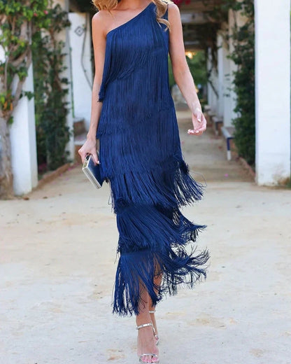 Valeria | Boho Dress with Fringes