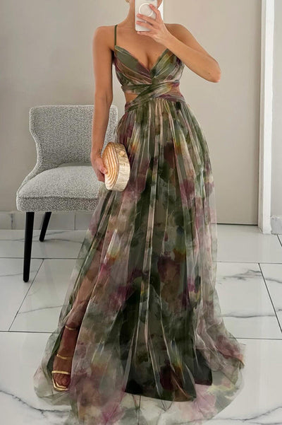 Giselle - Maxi dress with charming floral print