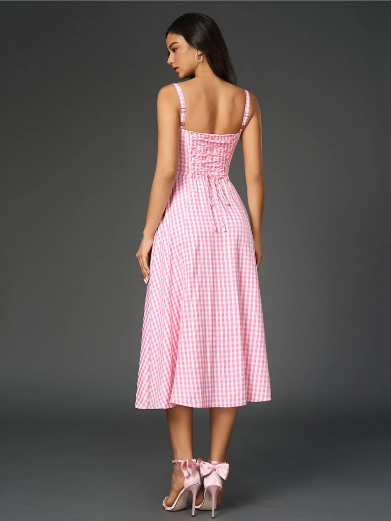 Claudia - Ruched Bust Split Thigh Cami Dress