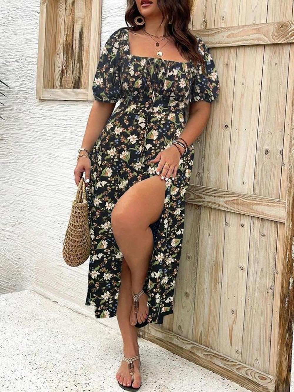 Tora – Boho-Chic Plus Size Floral Dress