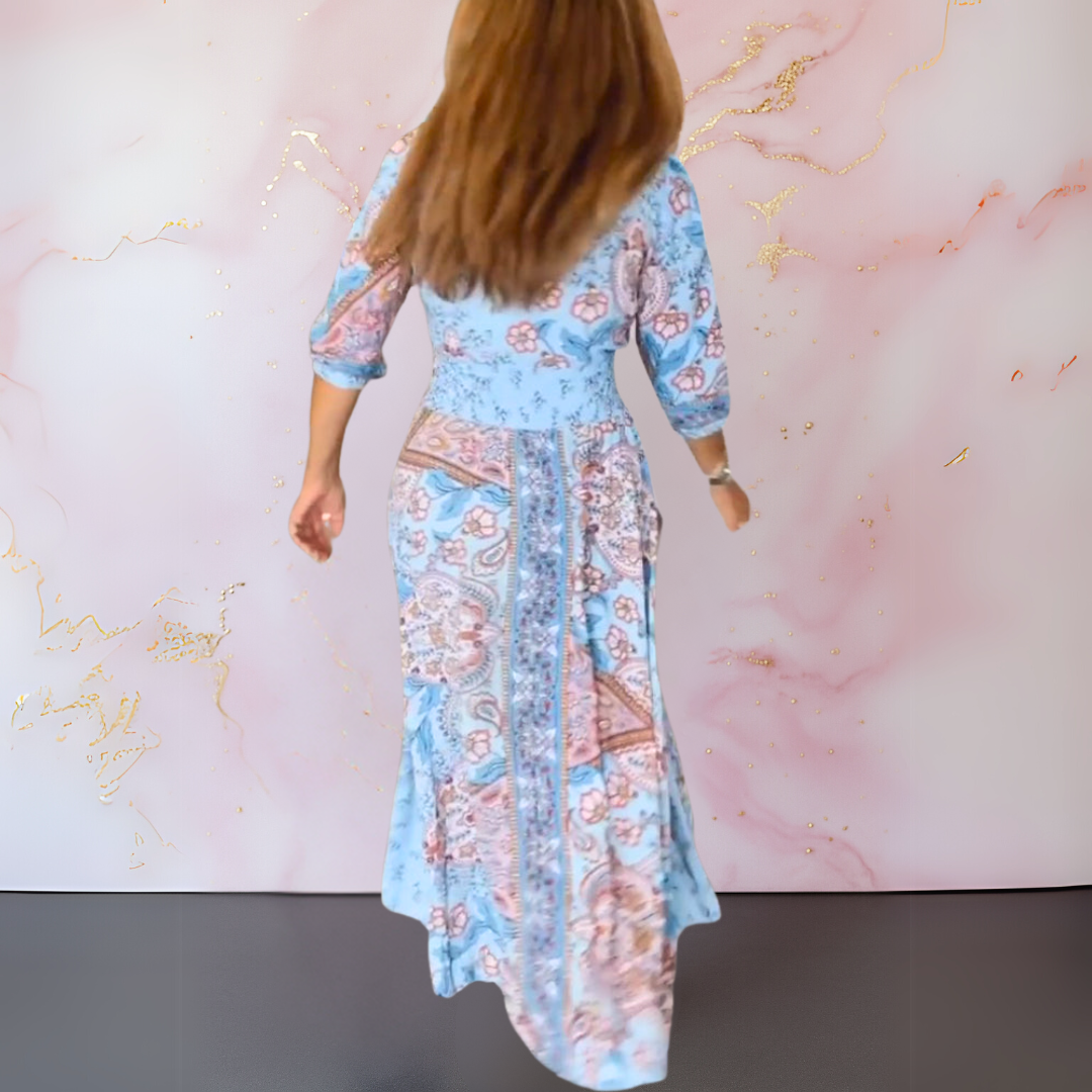 Marga™ |  Elegant summer Maxi dress with v-neck