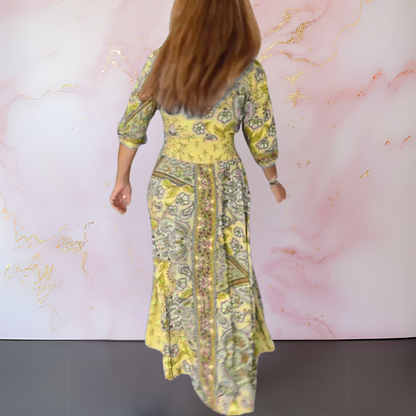 Marga |  Elegant summer Maxi dress with v-neck