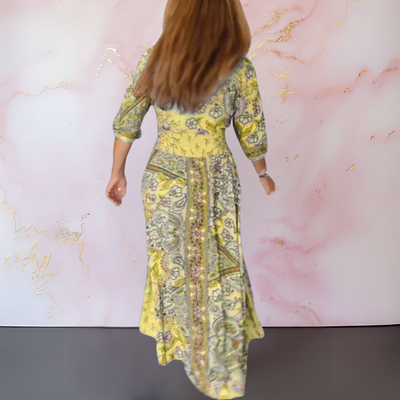 Marga™ |  Elegant summer Maxi dress with v-neck