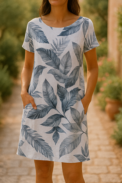 Ranya™ | Elegant Cotton and Linen Dress