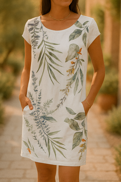 Ranya™ | Elegant Cotton and Linen Dress