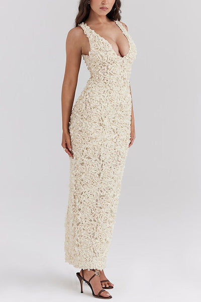 Lyra | Floral Backless Maxi Dress