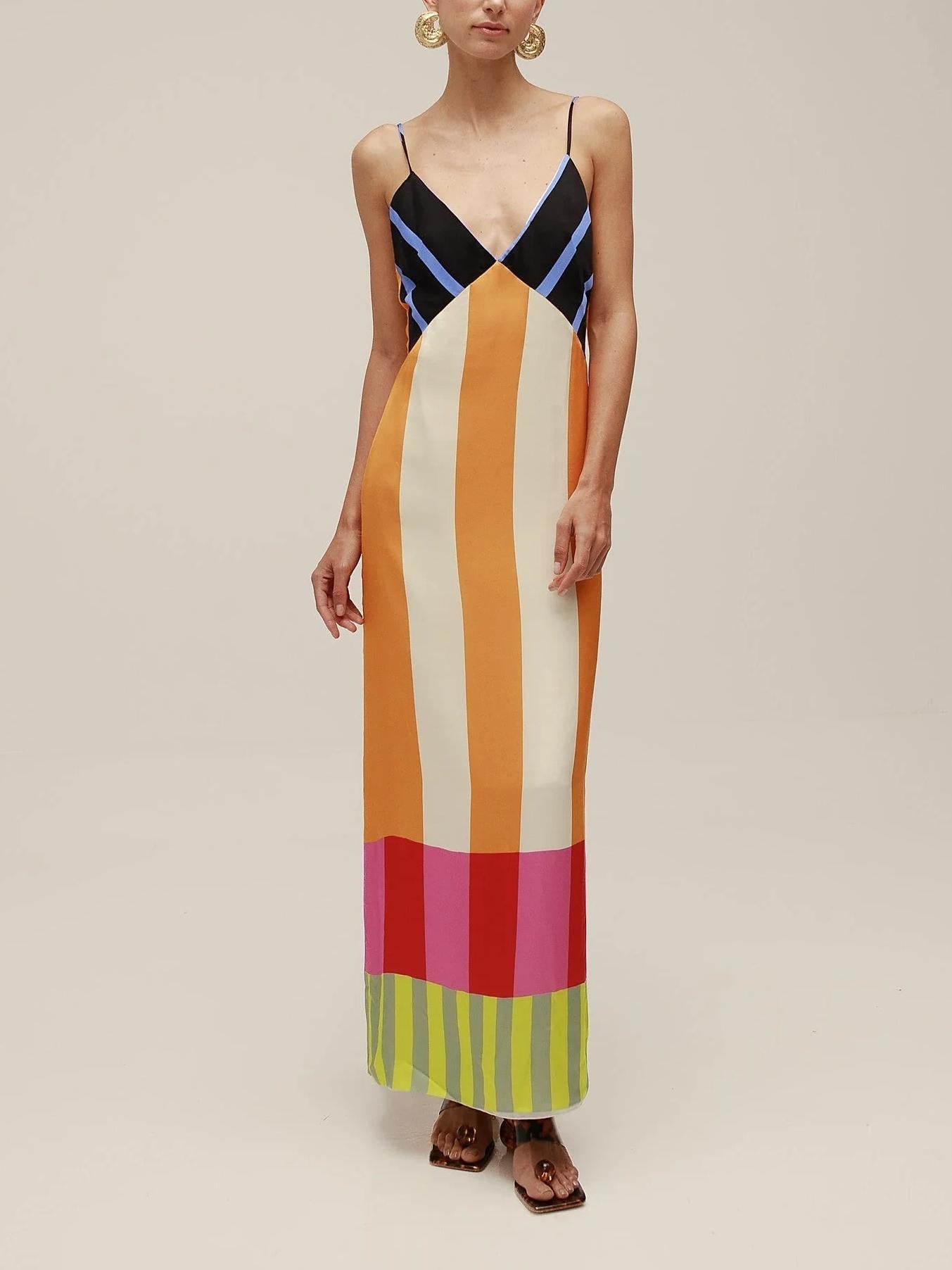Paloma – Colorful Striped Maxi Dress