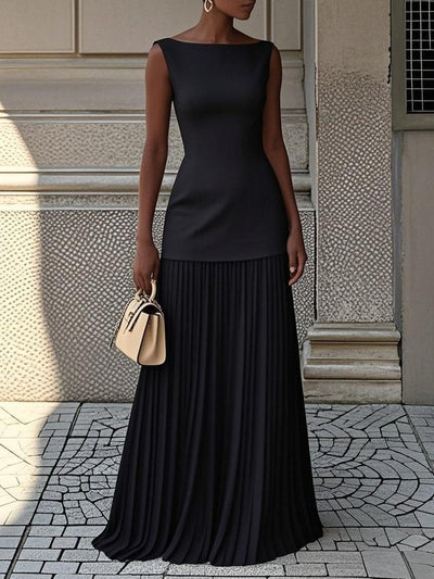 Serena - Pleated Maxi Dress