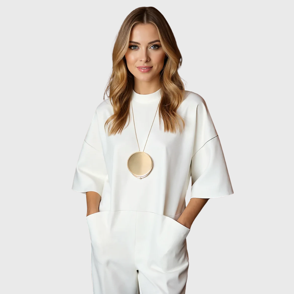 Rosa María - Elegant Short Sleeve Jumpsuit