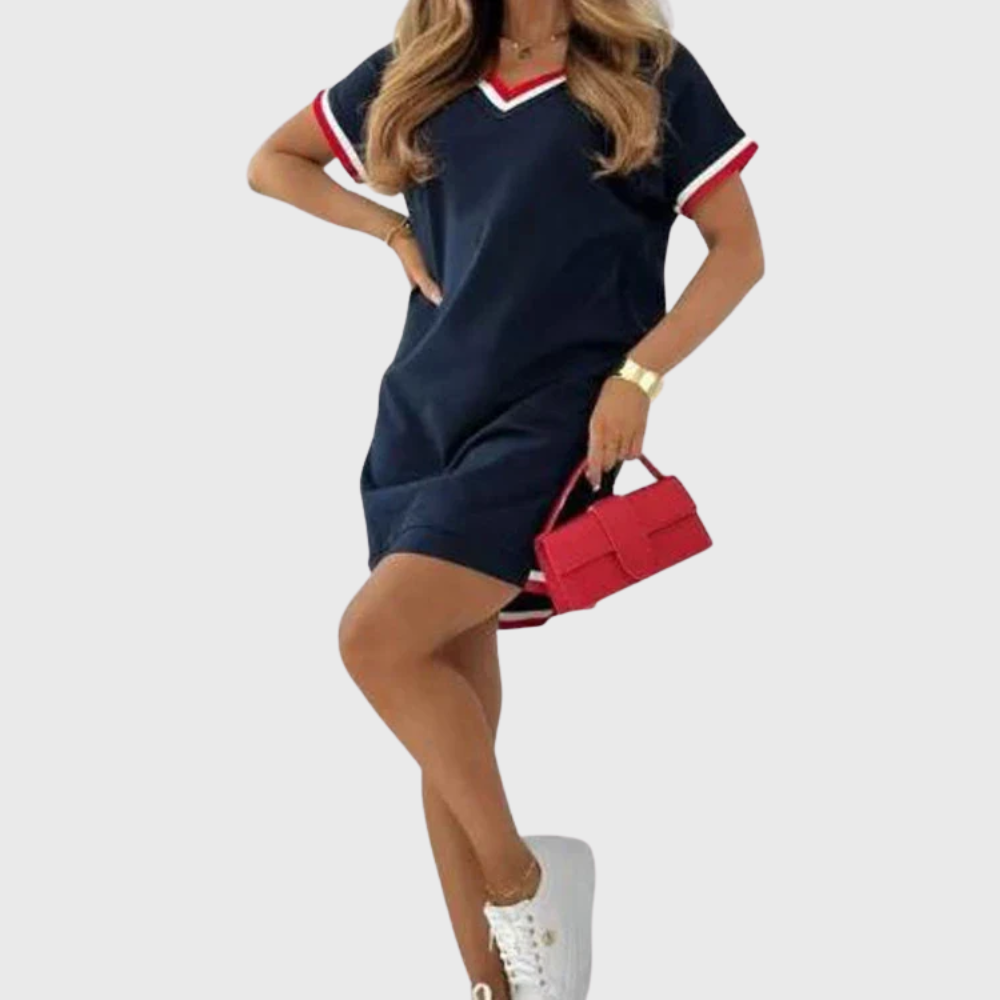 Jane - Women's dress with short sleeves