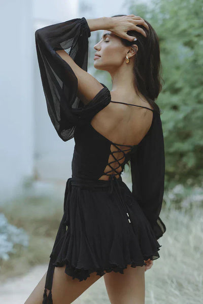 Layla | Playful mini dress with balloon sleeves