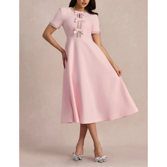 Raffaella | A-Line Dress with Bows and Beads