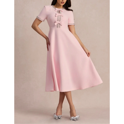 Raffaella™ | A-Line Dress with Bows and Beads