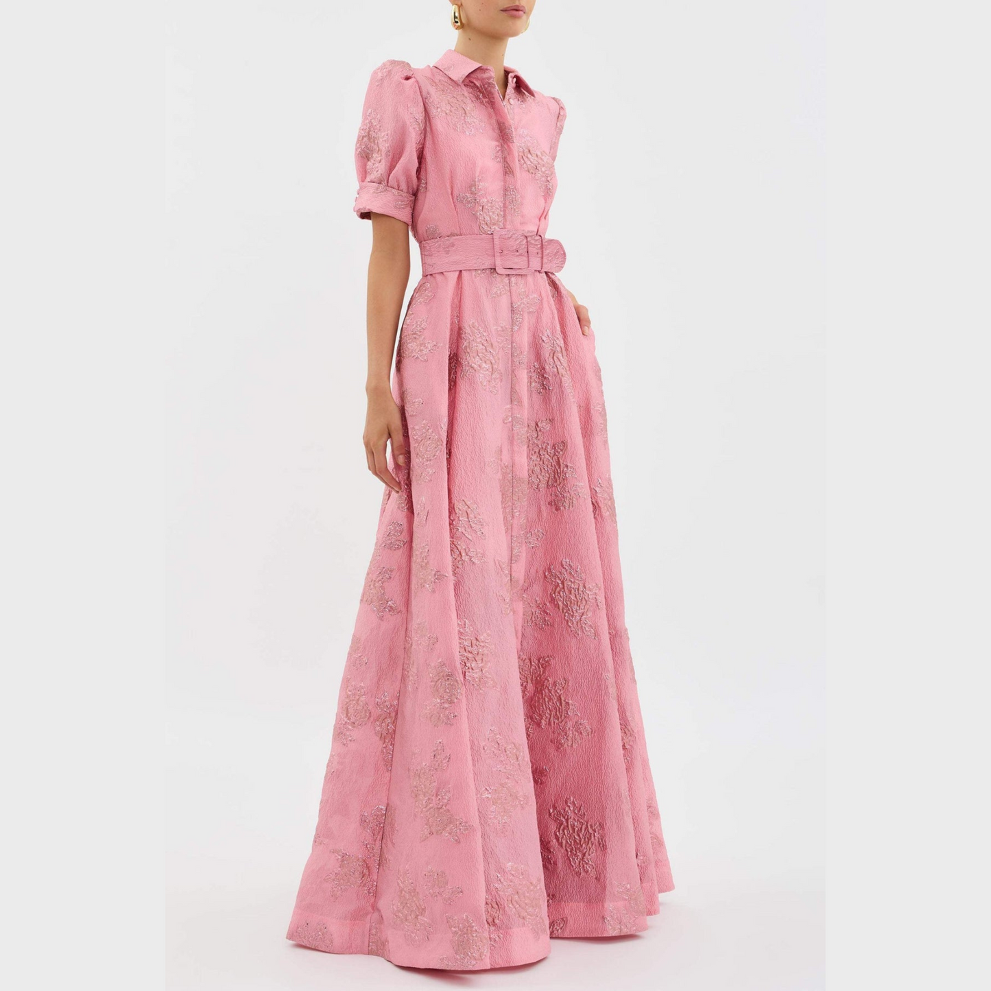 Beatrice | Pink Dress with Balloon Sleeves