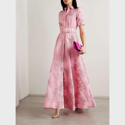 Beatrice | Pink Dress with Balloon Sleeves