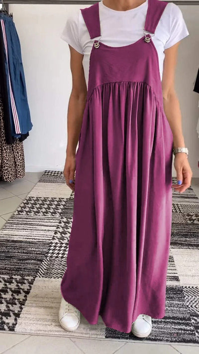 Alice | Casual dress with solid color straps