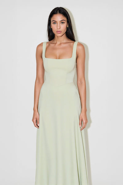 NOMI™ | Midi dress with square neckline