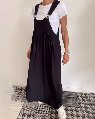 Alice | Casual dress with solid color straps