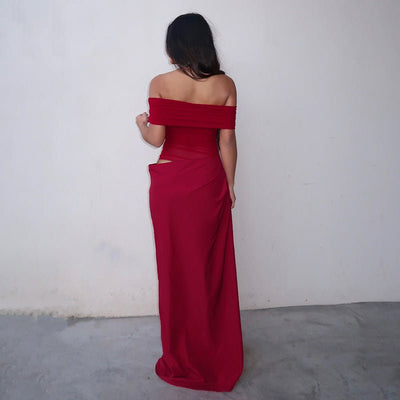 Maisy | Off-Shoulder Mesh Maxi Dress