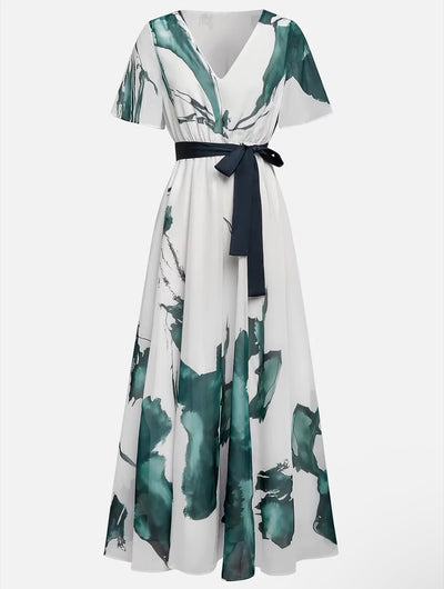 Nayla™ | Watercolor Print Maxi Dress