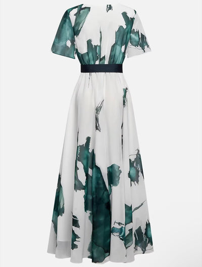 Nayla™ | Watercolor Print Maxi Dress