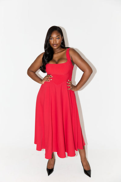 Amelia™ | Timeless Flowy Midi Dress