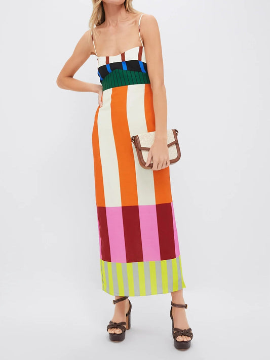 Paloma – Colorful Striped Maxi Dress