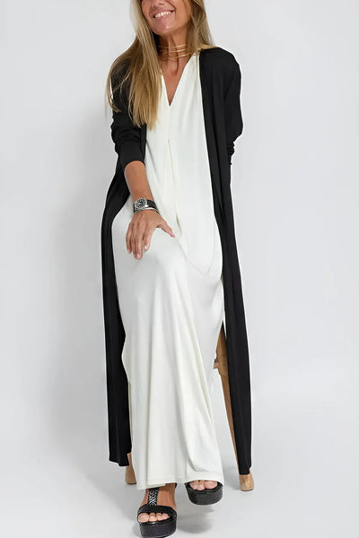 Ava™ | Elegant long dress + cardigan
