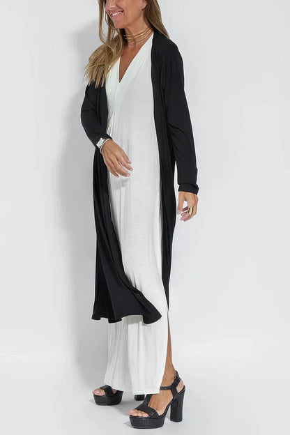 Ava | Elegant long dress + cardigan