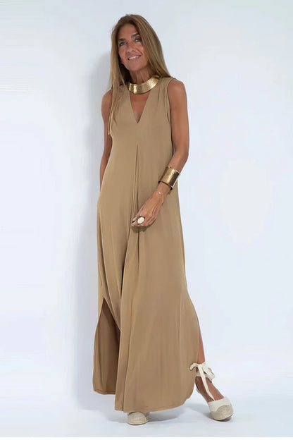 Ava | Elegant long dress + cardigan