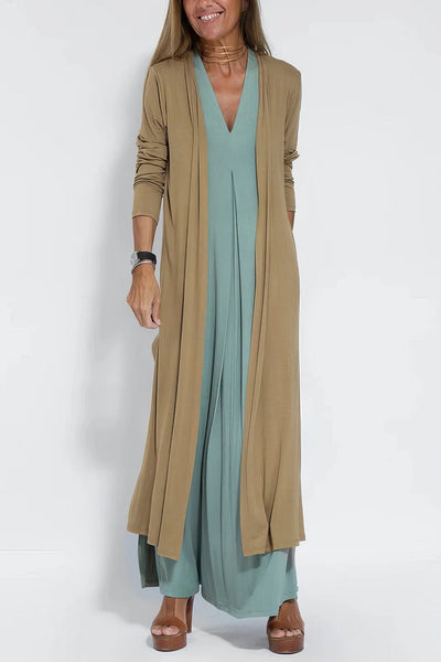 Ava™ | Elegant long dress + cardigan